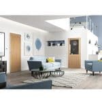 LPD Door Oak Mexicano Half Light Glazed
