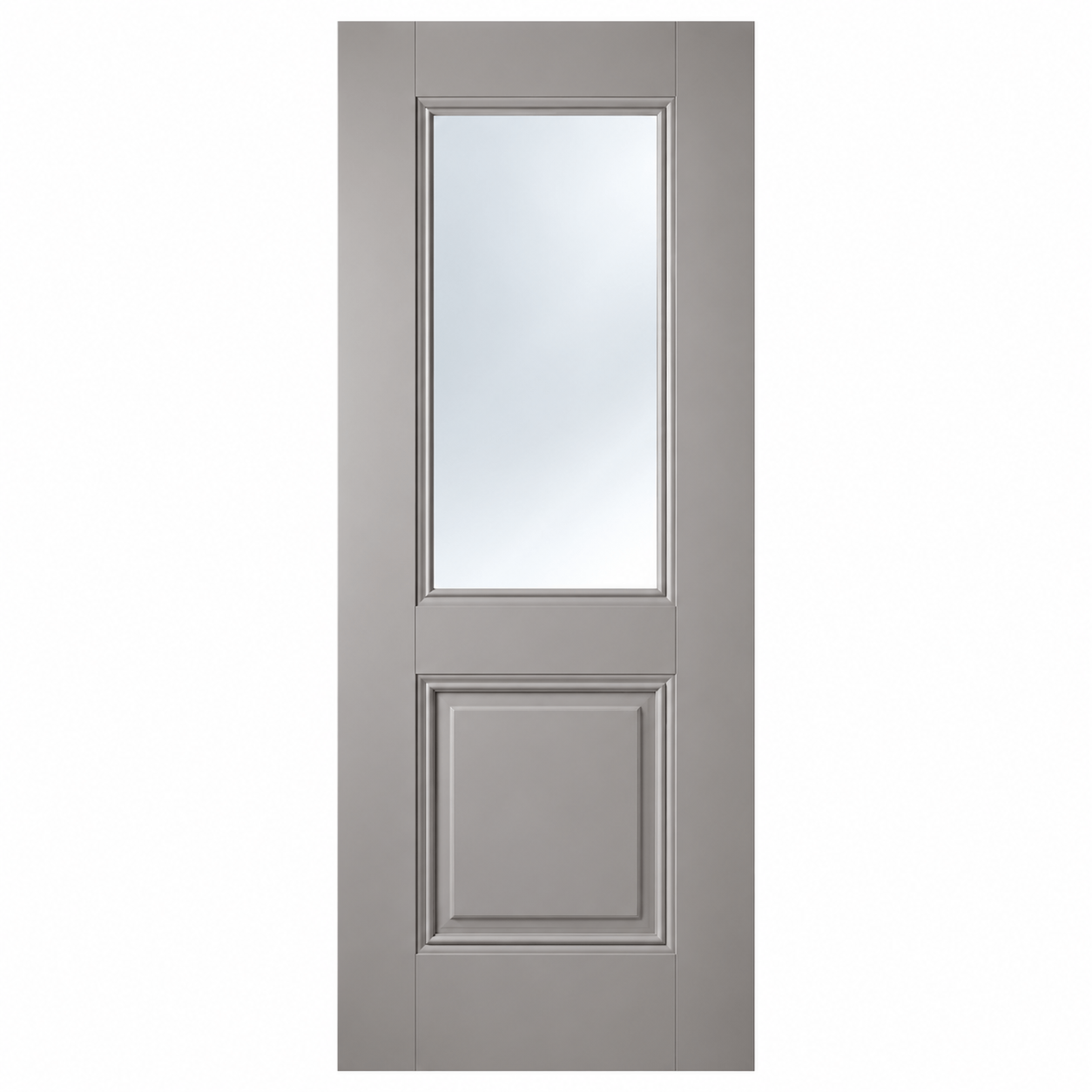 LPD Arnhem 1L Silk Grey Clear Glazed Veneer Primed Plus Internal Door