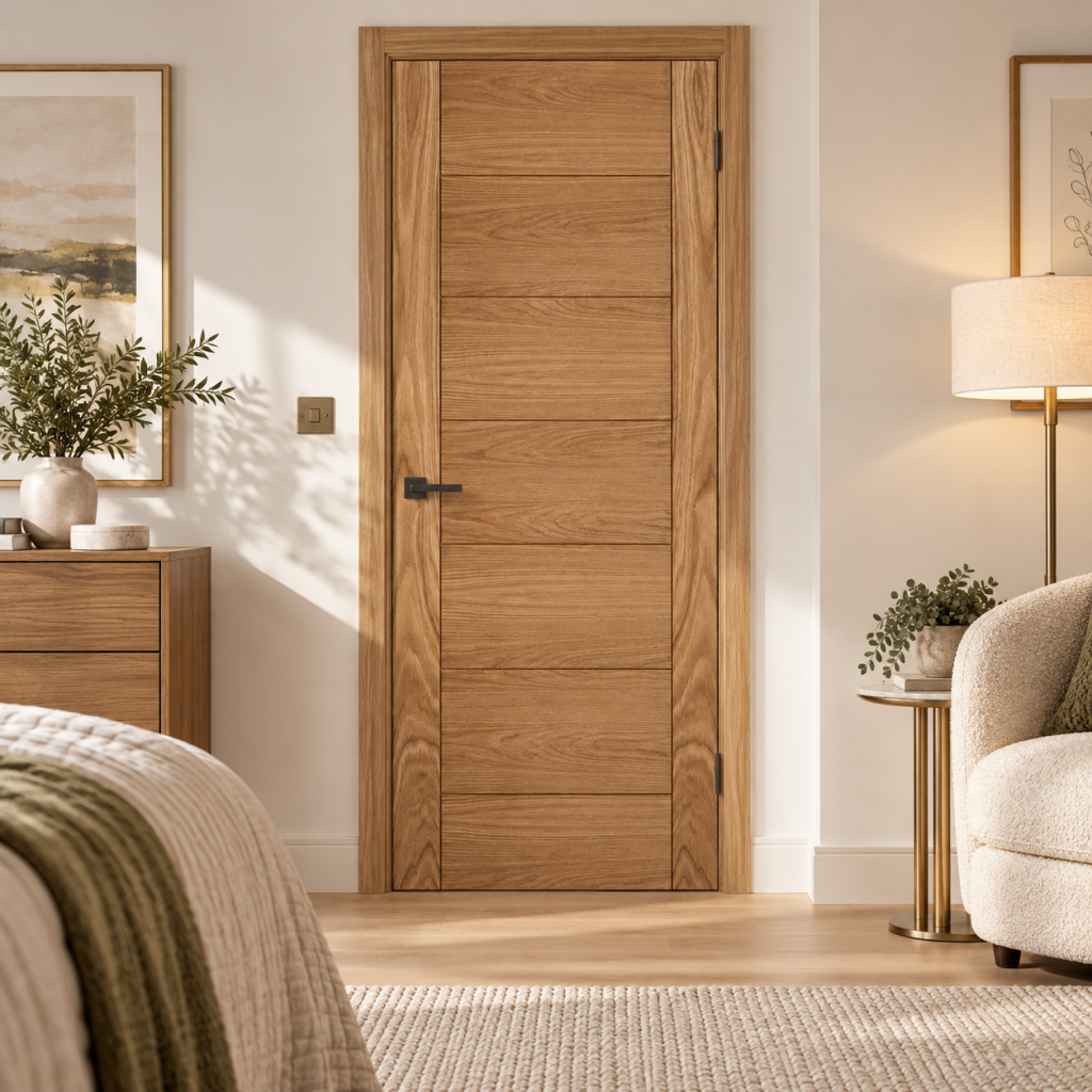 LPD Carini 7P Oak Panel Veneer Pre-Finished Internal Door