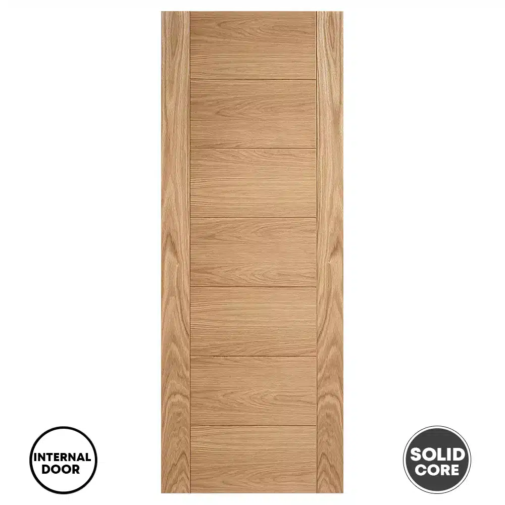 LPD Carini 7 Panel Unfinished Internal Oak Door