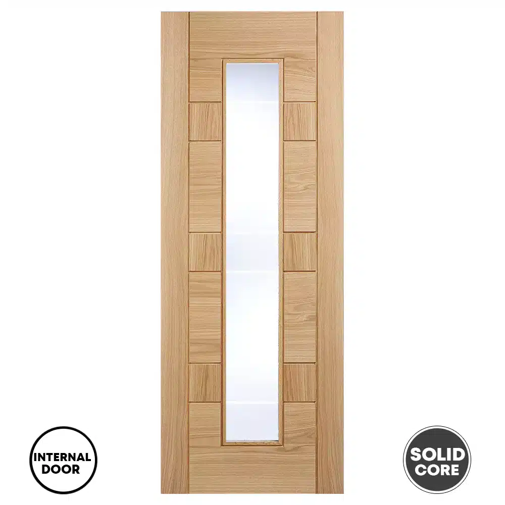 LPD Edmonton Internal Door Prefinished Glazed - Oak