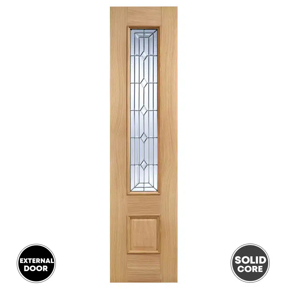 LPD Oak Unfinished Internal Door Empress Sidelight