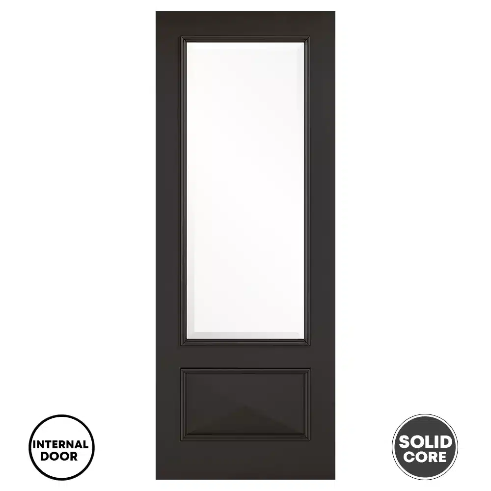LPD Internal Door Knightsbridge Glazed 1 L Primed - Black