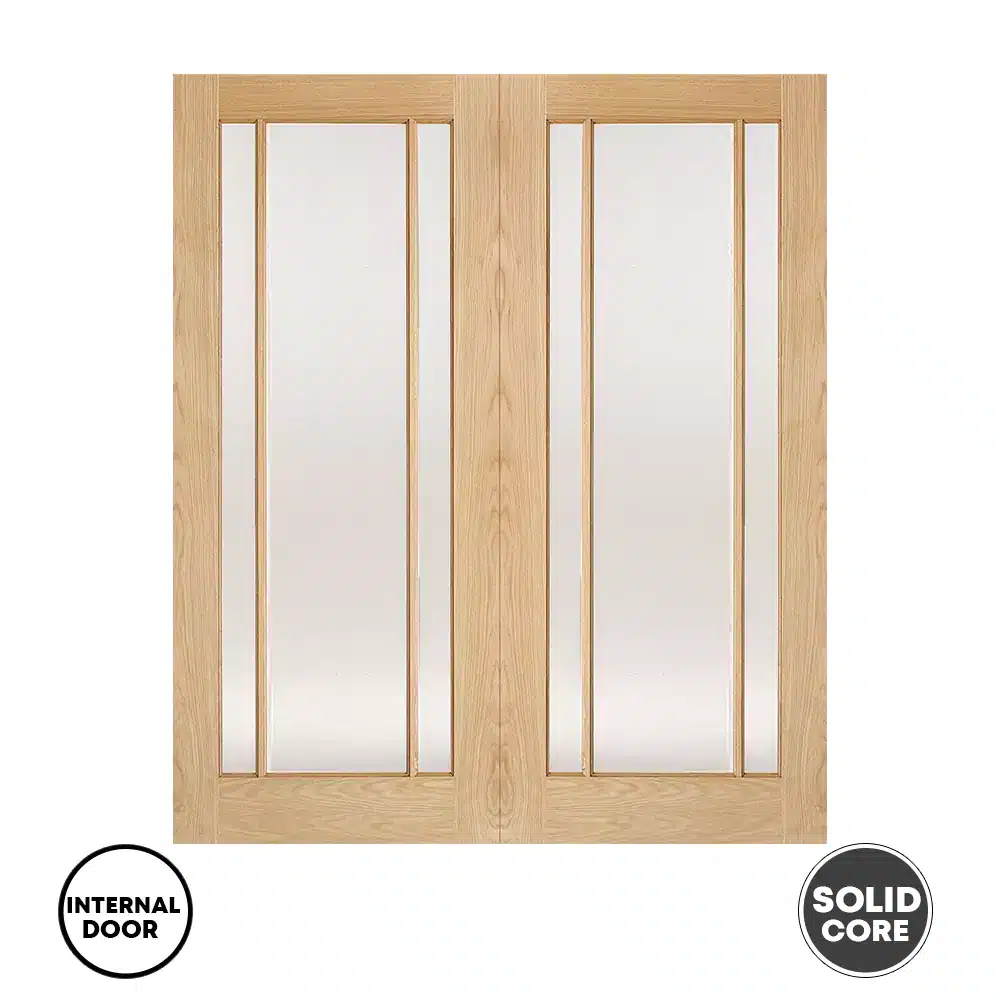 LPD Lincoln Pairs Glazed Internal Oak Door