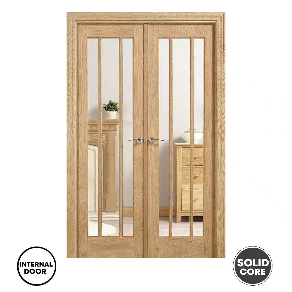 LPD Internal Door Set Lincoln W4 Room Divider Oak