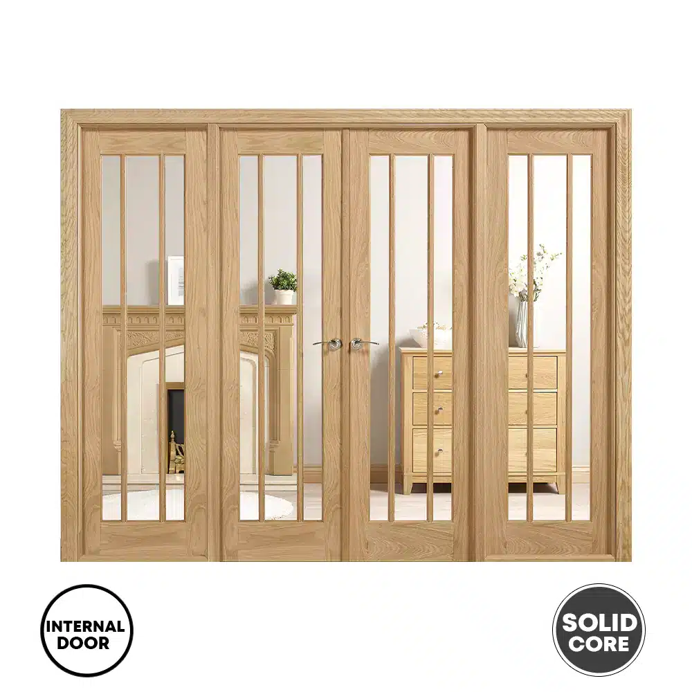 LPD Lincoln W8 Room Divider Set Internal Door Oak