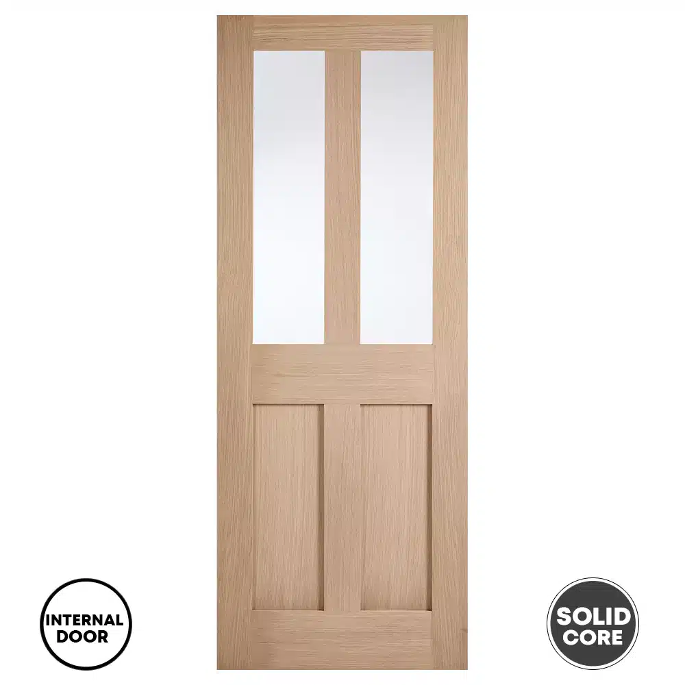 LPD London Clear Glazed Door - Pre-finished Oak