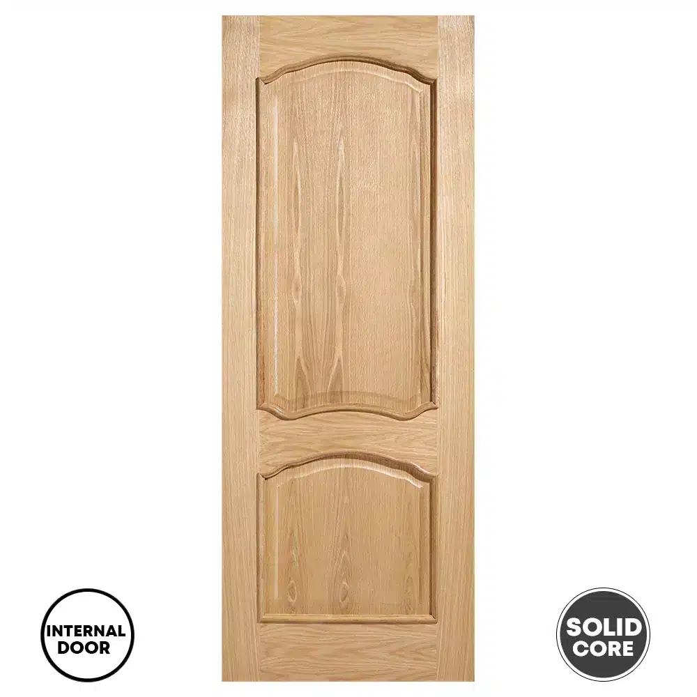 LPD Internal Door Oak Solid Unfinished Louis RM2S