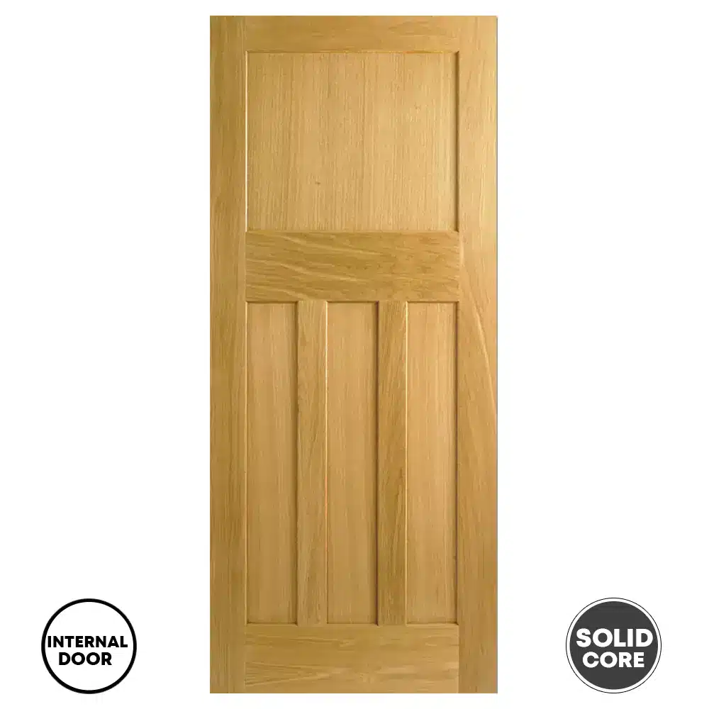 LPD Internal Unfinished Door Oak DX 30's Style