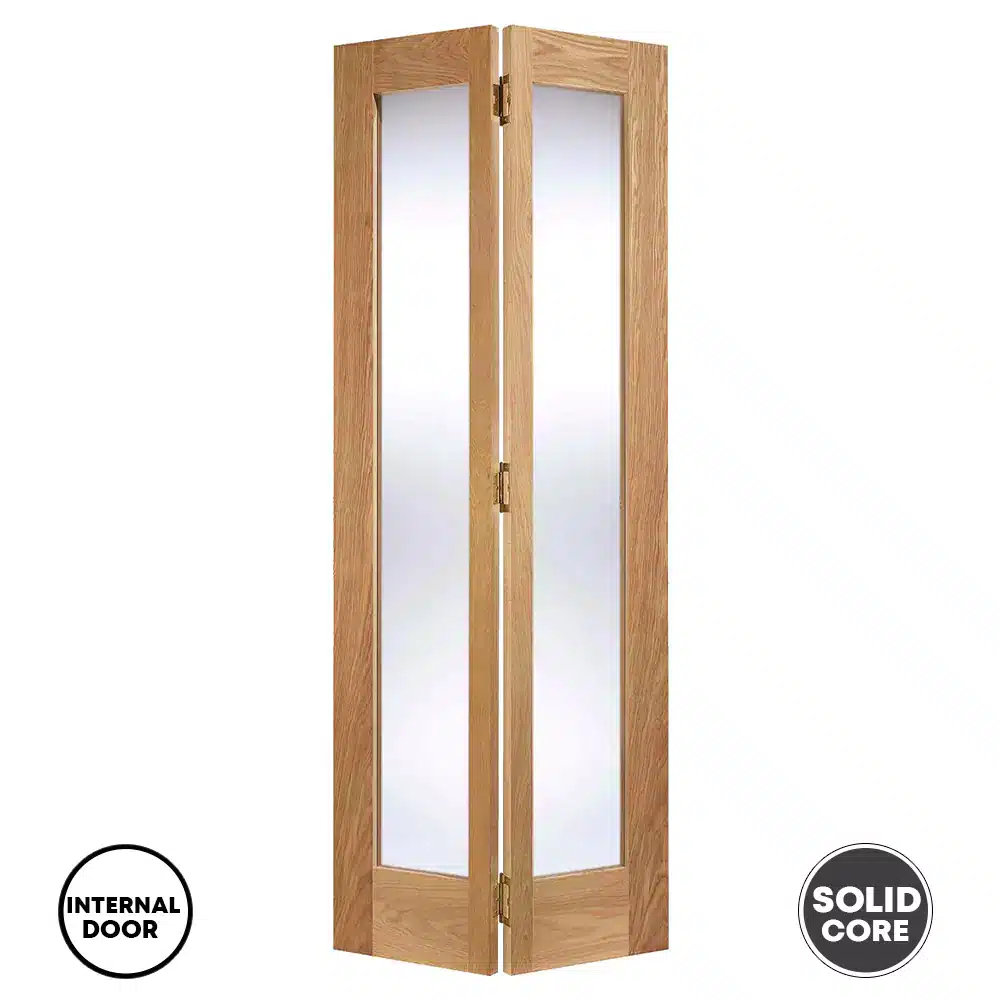 LPD Pattern 10 Glazed Bi-Fold Door - Oak
