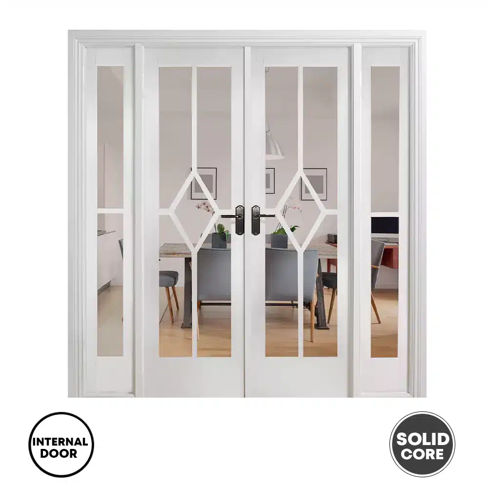 LPD Internal Door Primed White Reims W6 Room Divider Set 2031 x 1904 mm (75")