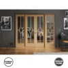 LPD Door Reims W8 Room Divider Set 2031 x 2478 (98") - Oak