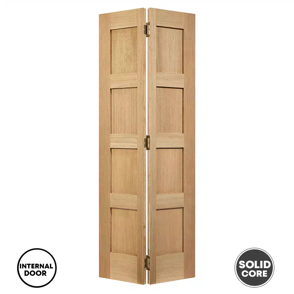 LPD 4 Panel Internal Oak Door Shaker Bi-fold Unfinished