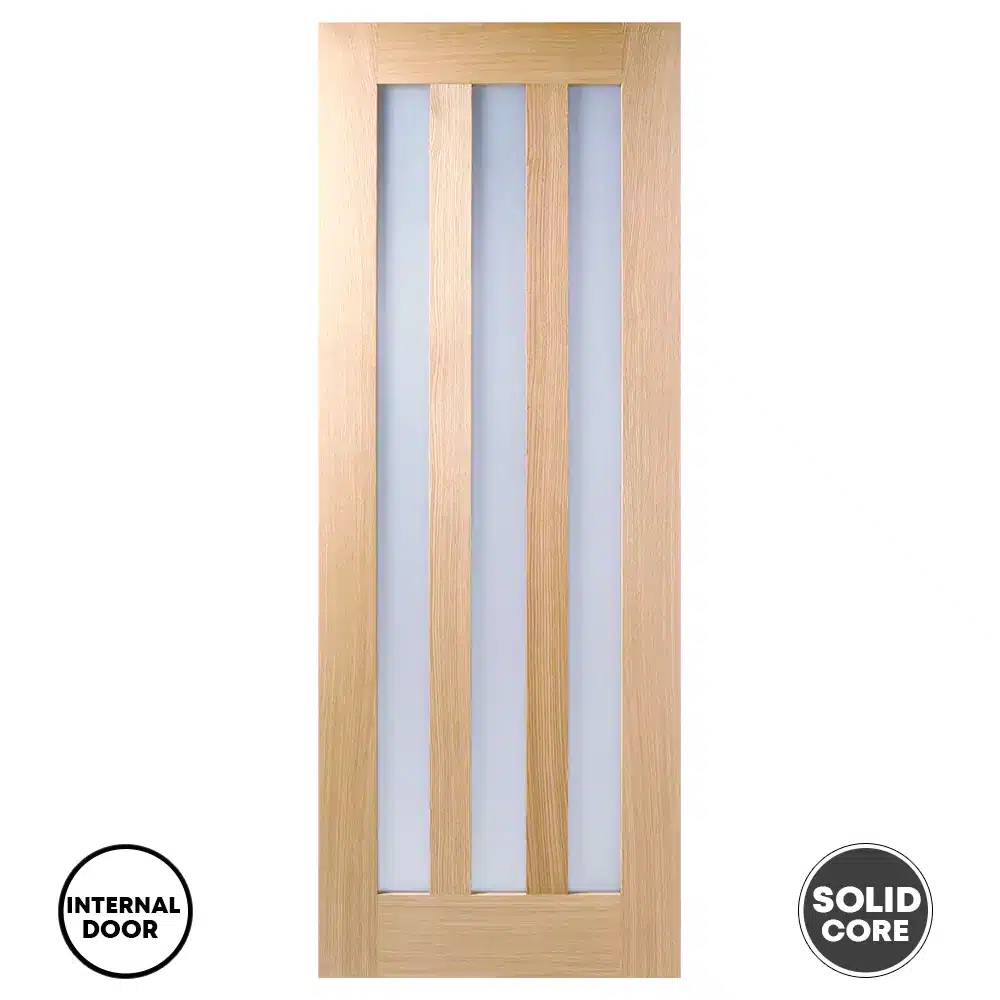 LPD Pre-finished Frosted 3L Utah Door - Oak