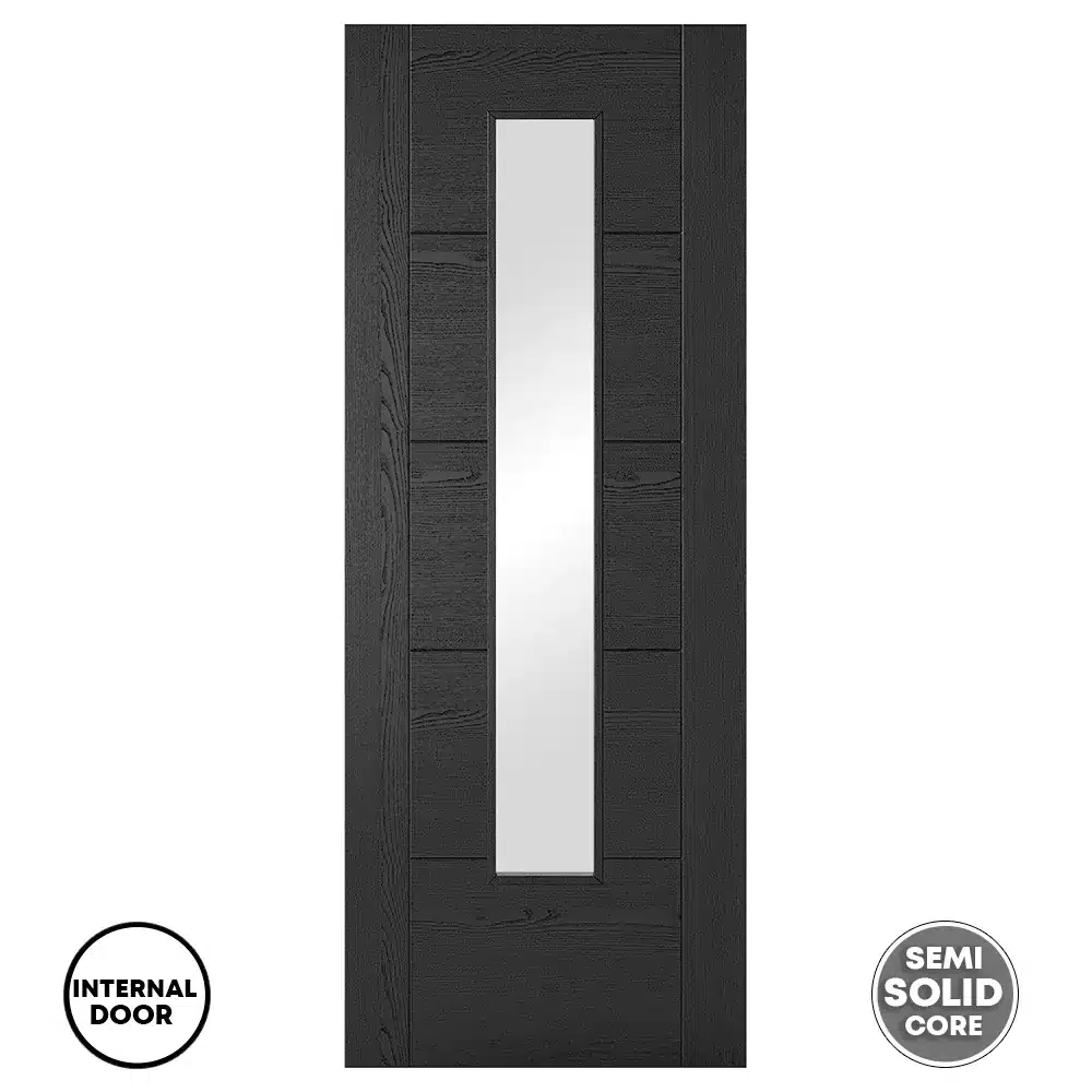 LPD Vancouver 1L Internal Clear Glazed Door - Charcoal Black