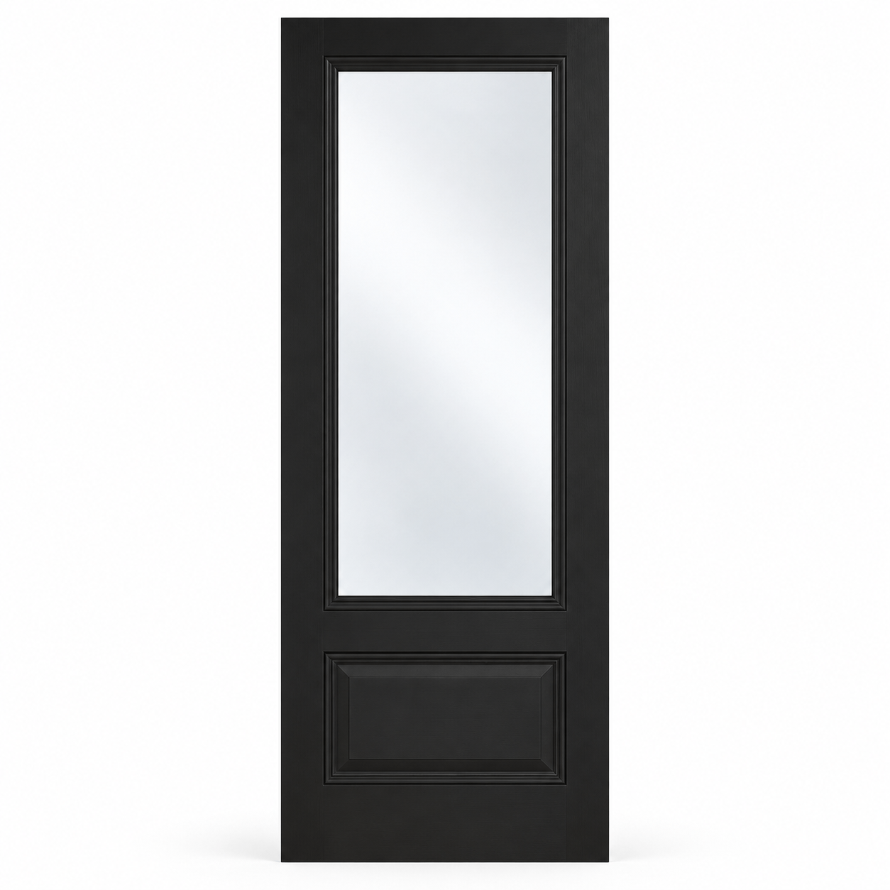 LPD Knightsbridge 1L Black Clear Glazed Primed Plus Internal Door