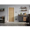 LPD Door Oak Lille 1L Clear Glazed Pre-finished