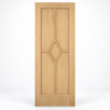 LPD Reims 5P Oak Diamond Decorative Beading White Oak Veneer Pre-Finished Internal Door