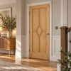 LPD Reims 5P Oak Diamond Decorative Beading White Oak Veneer Pre-Finished Internal Door lifestyle