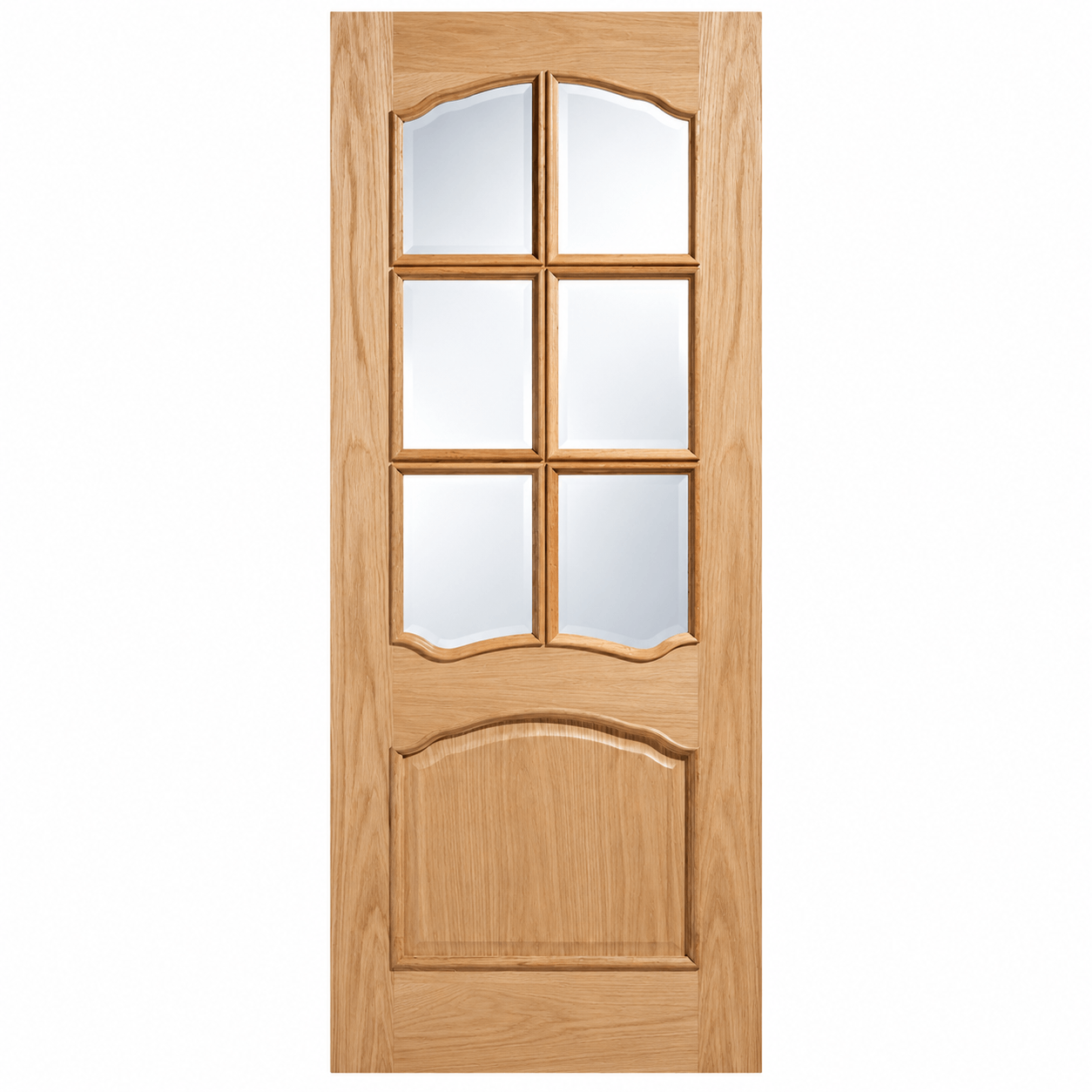 LPD Riviera 6L RM2S Oak Clear Glazed Veneer Unfinished Internal Door