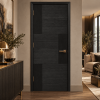 LPD Seis Charcoal Black 6 Panel Veneer Pre-Finished Internal Door lifestyle
