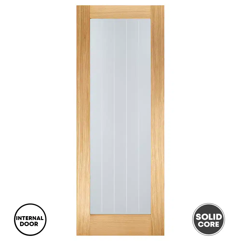 LPD Internal Door Mexicano Pattern 10 Pre-finished Glazed - Oak