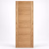 LPD Carini 7P Oak Contrasting Side Panels V-Cut Ladder Design White Oak Veneer Unfinished Internal Door