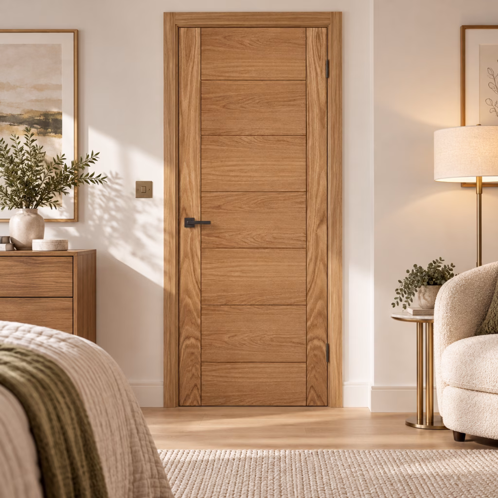 LPD Carini 7P Oak Panel Veneer Pre-Finished Internal Door