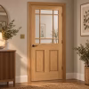 LPD Downham 9L Oak Unglazed Panel Design White Oak Veneer Unfinished Internal Door