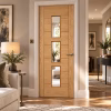 LPD Hampshire 3L Oak Contemporary Recessed Centre Panels Clear Glazed White Oak Veneer Pre-Finished Internal Door lifestyle
