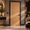 LPD Hampshire Oak Recessed Centre Panel Veneer Pre-Finished Internal Door