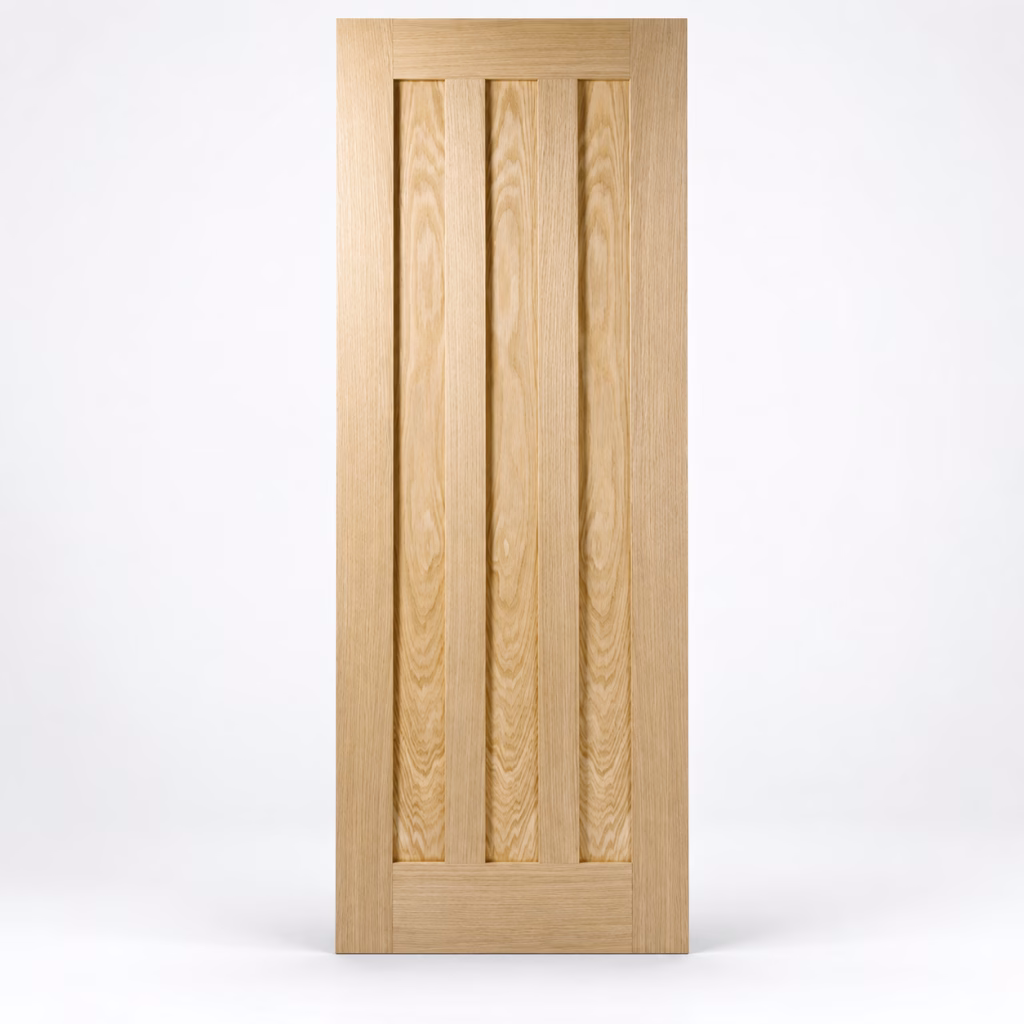 LPD Idaho Oak 3 Panel Veneer Unfinished Internal Door