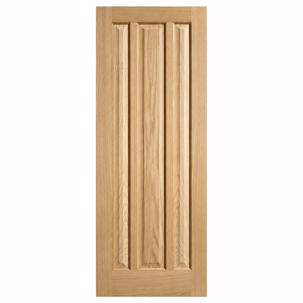 LPD Kilburn Oak 3 Vertical Panel Veneer Unfinished Internal Door