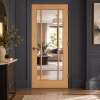 LPD Lincoln 3L Oak Classic Clear Glazed Design White Oak Veneer Unfinished Internal Door lifestyle