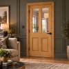 LPD Malton 2L Oak Unglazed 2 Panel Bolection Moulding White Oak Veneer Unfinished Internal Door