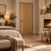 LPD Melbourne Oak Deep Square Cut Vertical Groove Design White Oak Veneer Pre-Finished Internal Door lifestyle
