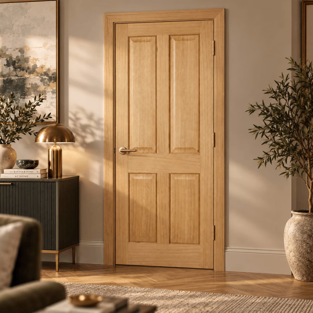 LPD Regency 4P Oak Panel Veneer Pre-Finished Internal Door