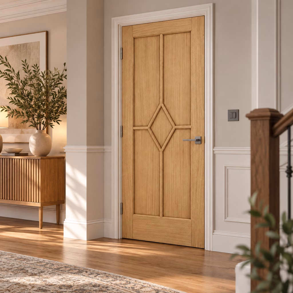 LPD Reims 5P Oak Diamond Design Veneer Pre-Finished Internal Door
