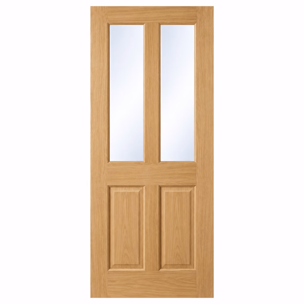LPD Richmond 2L Oak Clear Glazed Veneer Pre-Finished Internal Door
