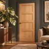 LPD Shaker 4P Oak Contemporary Panel Design White Oak Veneer Pre-Finished Internal Door lifestyle