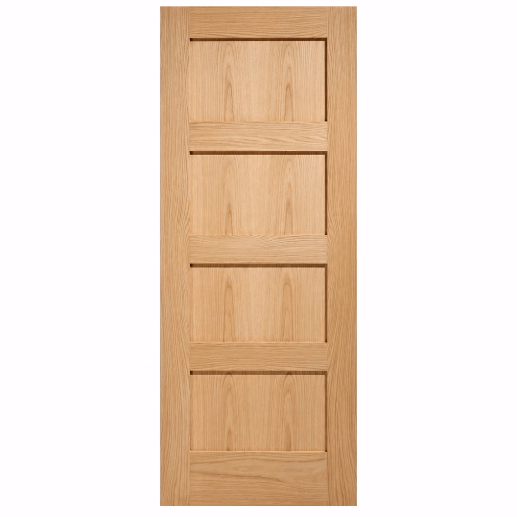 LPD Shaker 4P Oak Recessed Panel Veneer Unfinished Internal Door