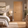 LPD Vancouver 5P Oak Ladder V-Cut Groove Design White Oak Veneer Pre-Finished Internal Door lifestyle