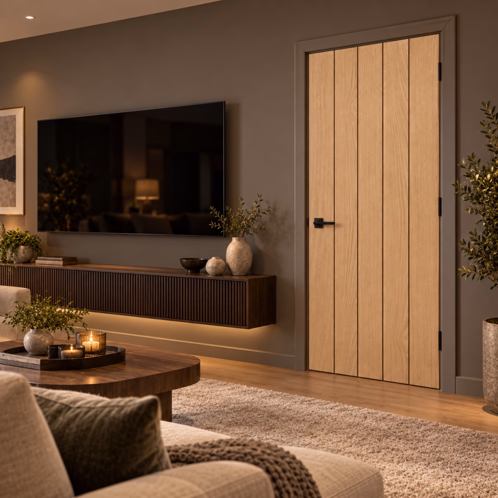 LPD Wexford Oak Traditional Classic Design White Oak Veneer Unfinished Internal Door lifestyle