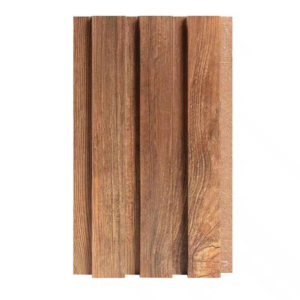 Serene Slat Wood Wall Panel - Brown Kansas Oak