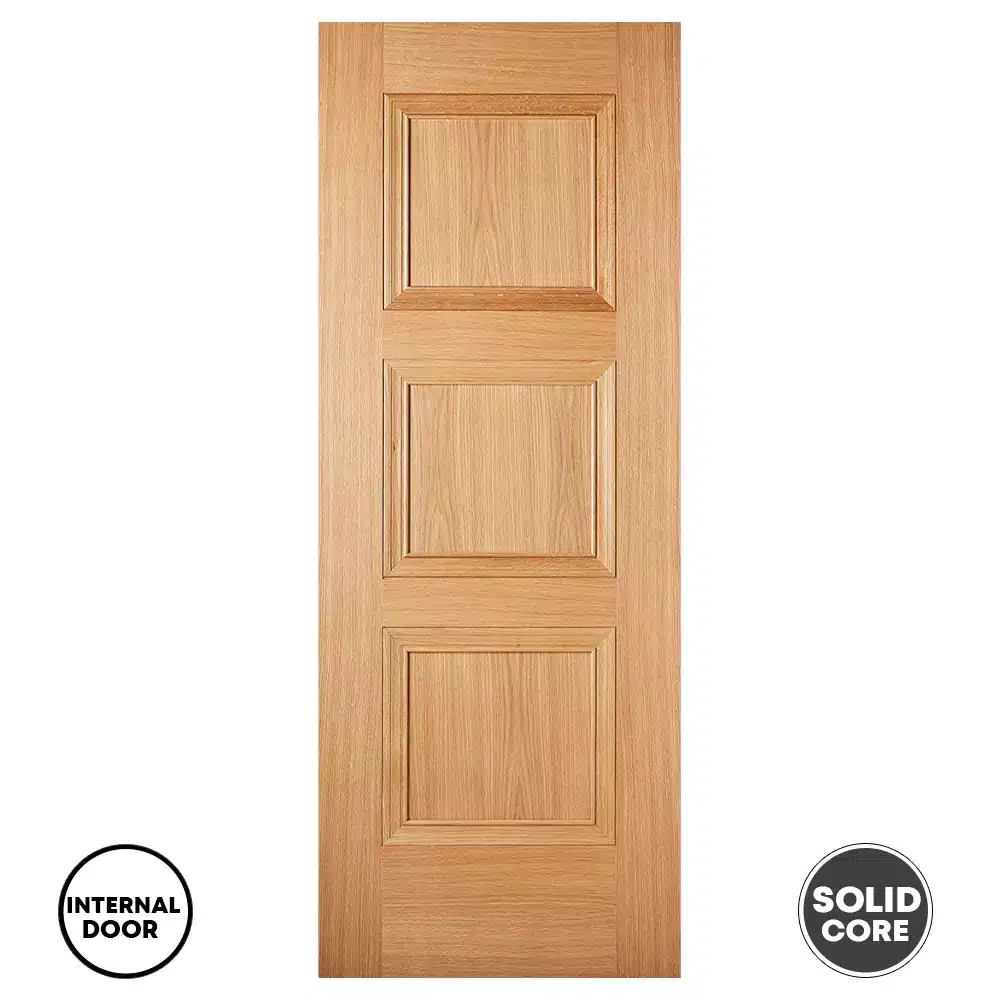 LPD Door 3 Panel Pre-Finished Amsterdam - Oak