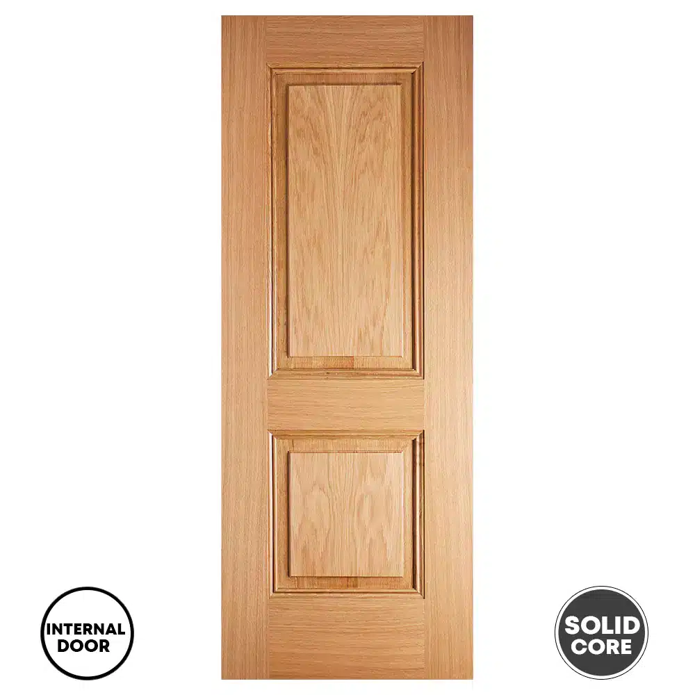 LPD Arnhem Internal Door Prefinished 2 Panel - Oak