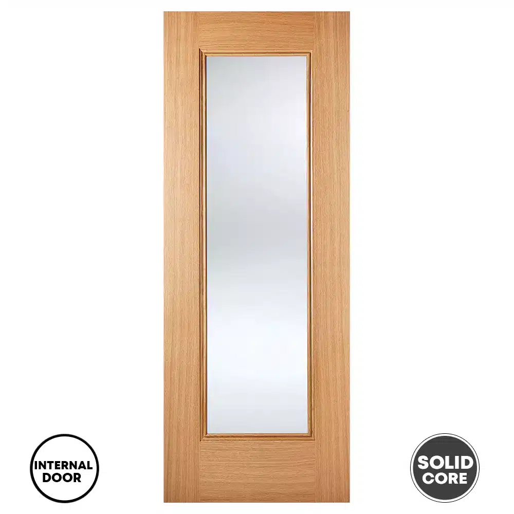 LPD Eindhoven Bevelled 1L Oak Internal Glazed Door