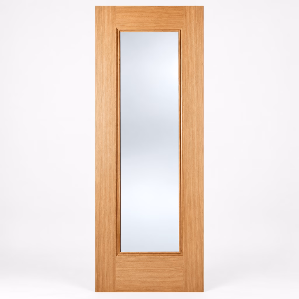 LPD Eindhoven 1L Oak Clear Glazed Veneer Pre-Finished Internal Door