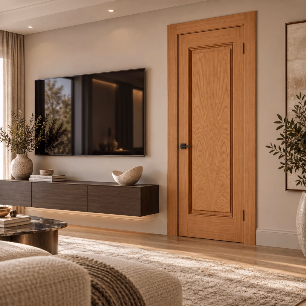 LPD Eindhoven Oak 1 Panel Veneer Pre-Finished Internal Door