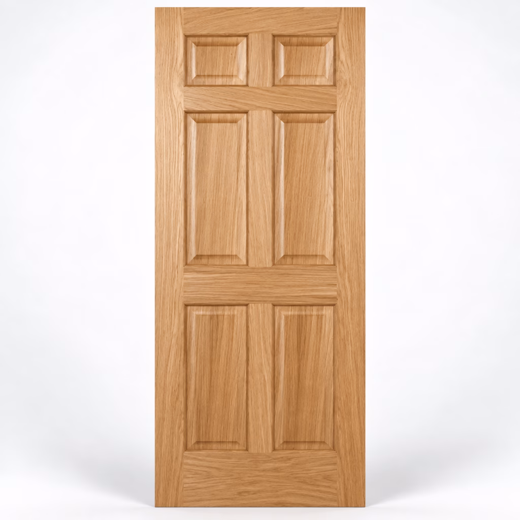 LPD Regency 6P Oak Raised Panel Veneer Pre-Finished Internal Door